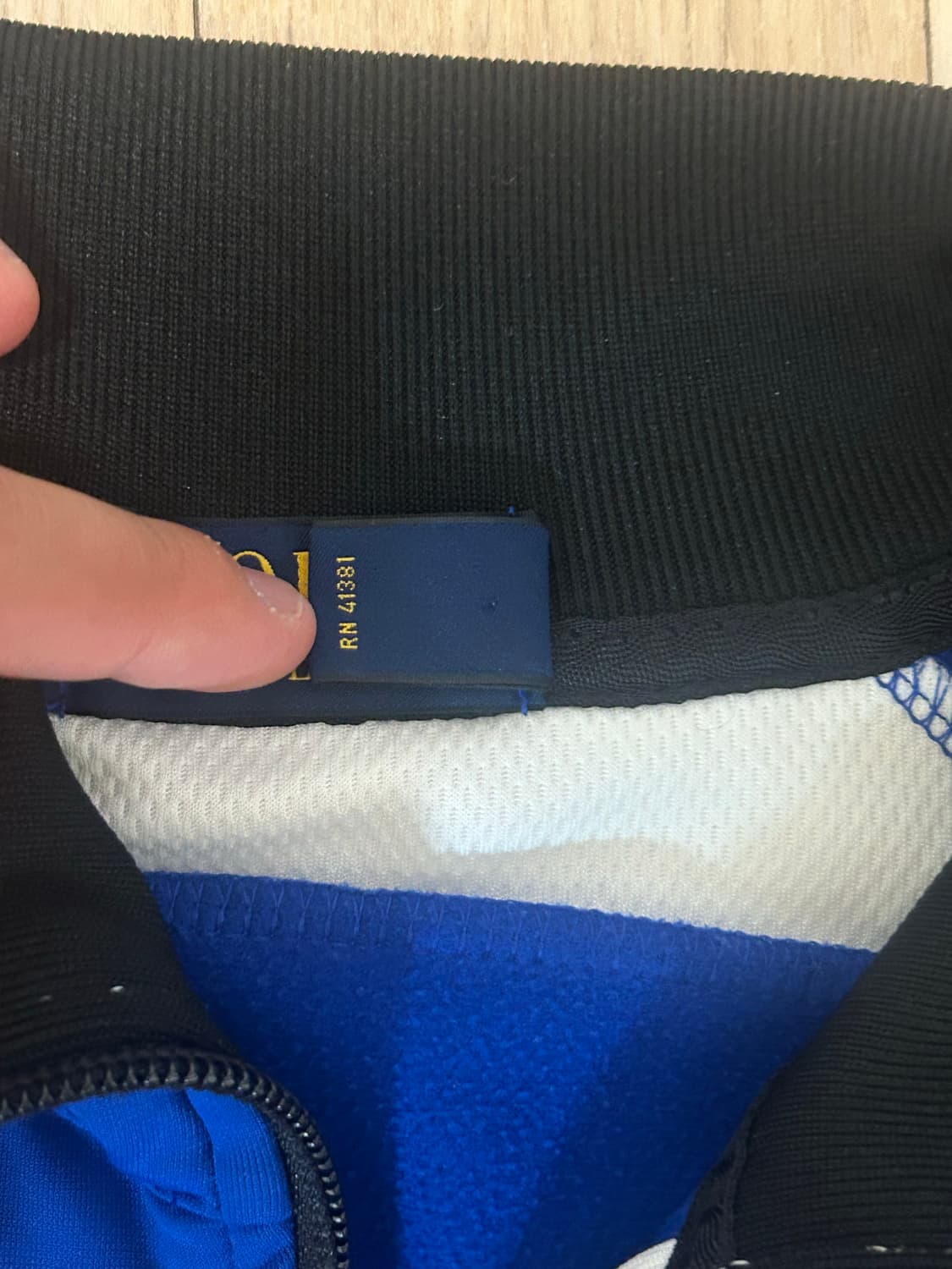 (택포)폴로 금장 블루 집업 져지 점퍼 상품이미지5