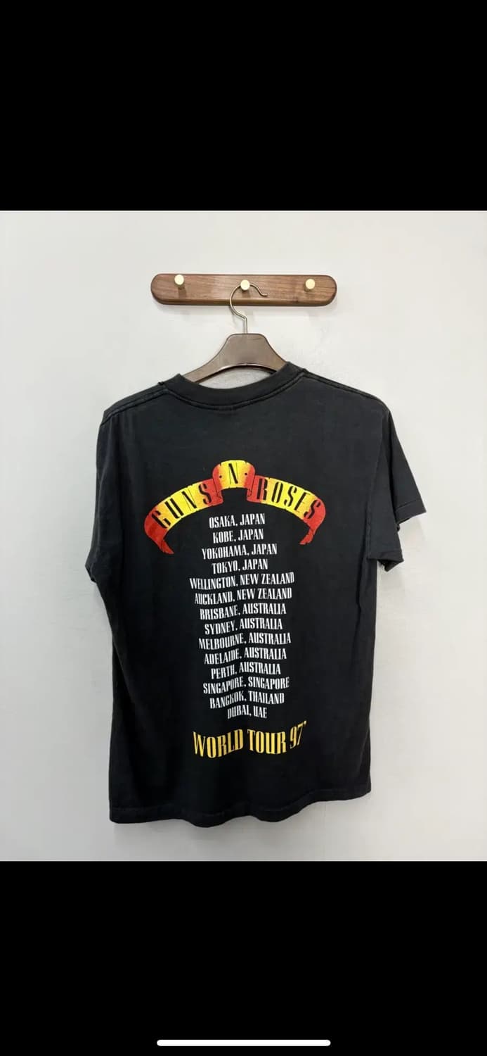 빈티지 Guns N Roses 밴드 아트워크 블랙반팔 H2501 상품이미지4