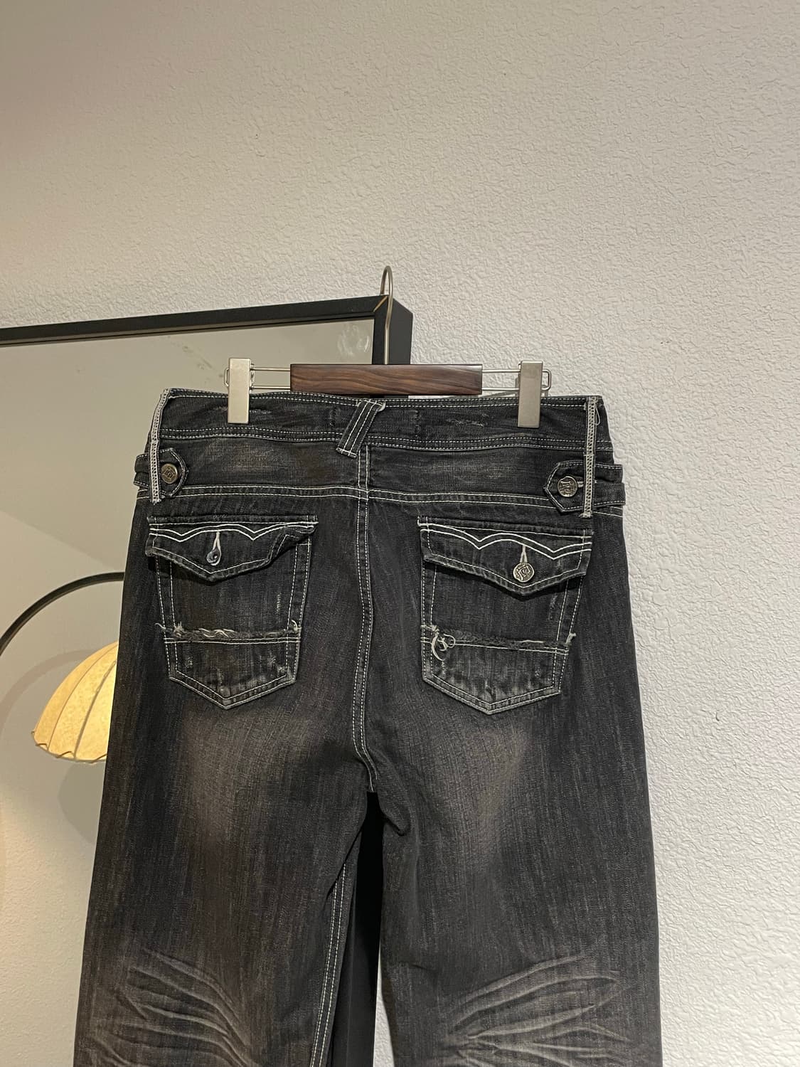 Topswkle 블랙 데님 팬츠 상품이미지7