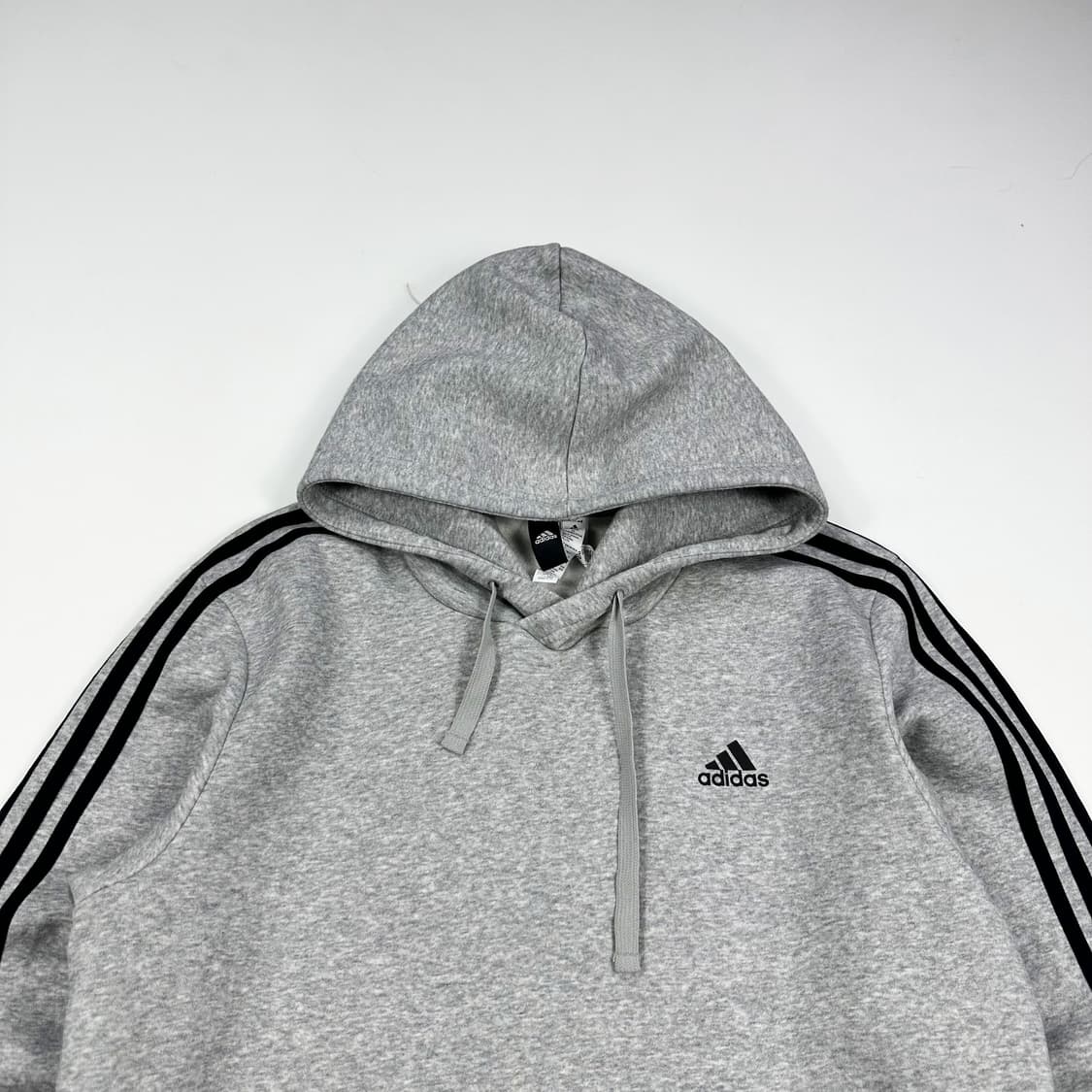 아디다스 og 미니멀 삼선 후드티 그레이 XL 상품이미지2