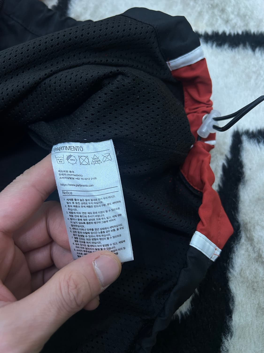 [실측XL]파르티멘토 멀티 콘트라스트 후드 바람막이 상품이미지6