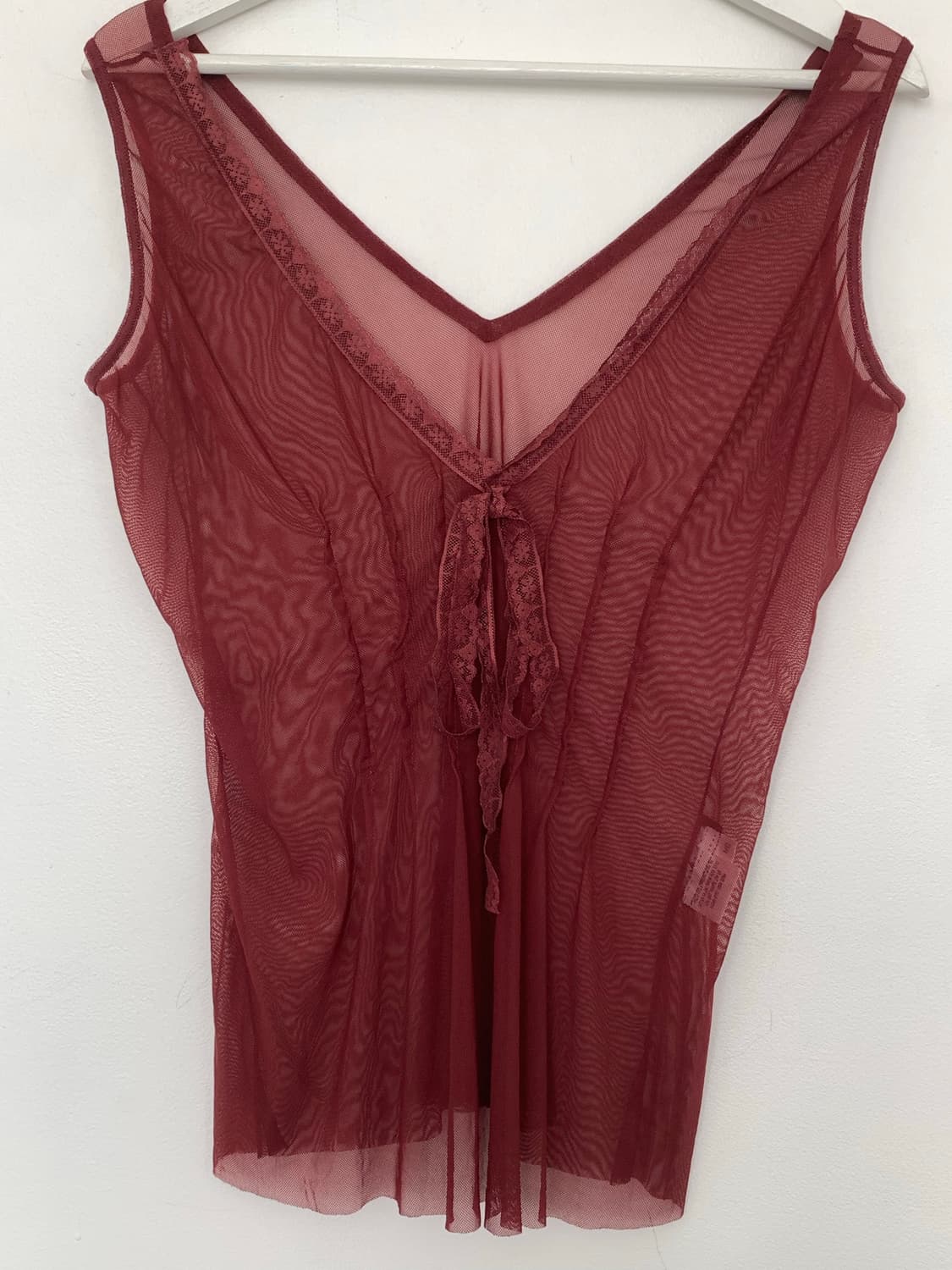 ▫️burgundy mesh top 상품이미지2