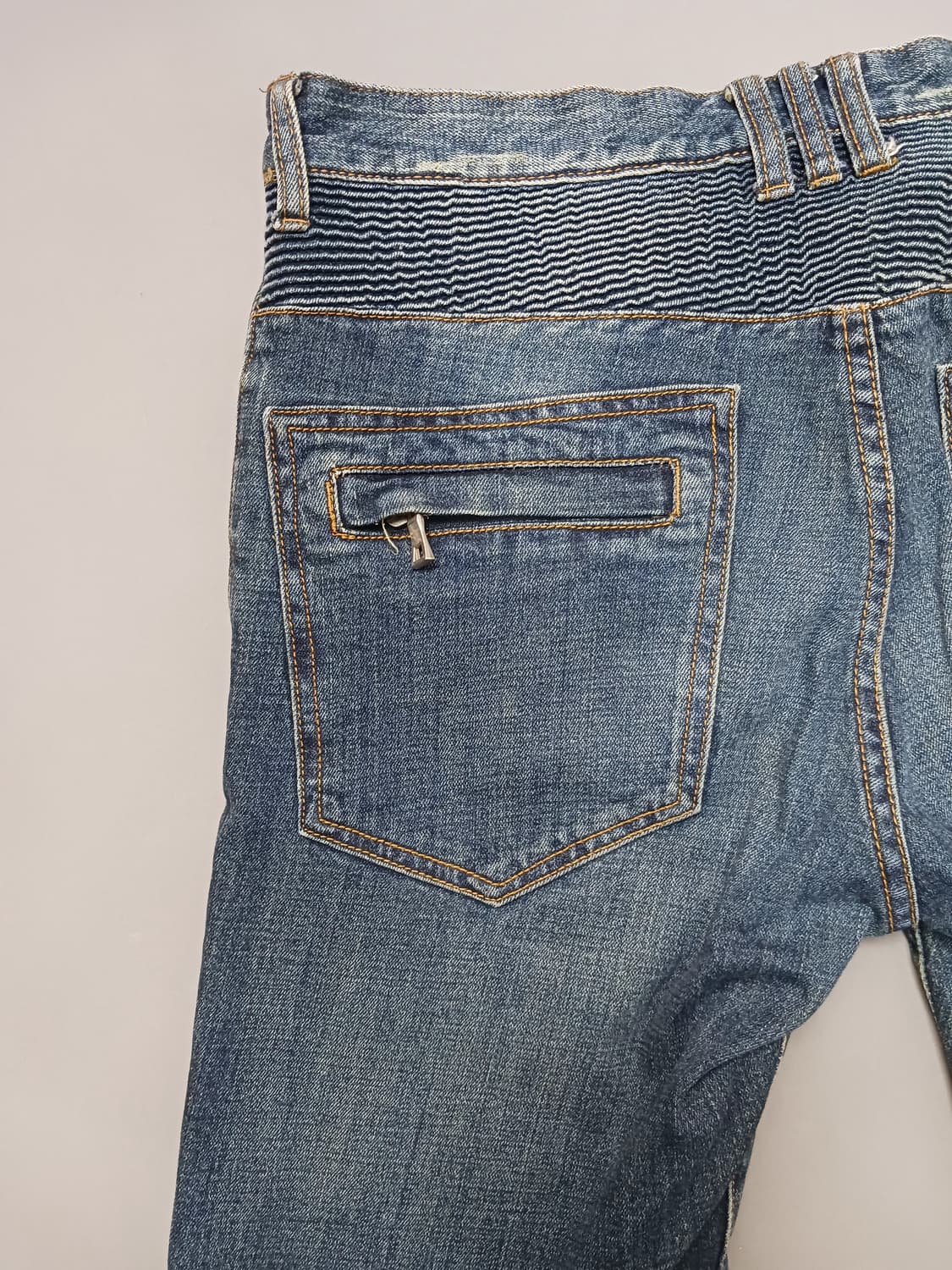 [34] 발망 진청 워싱 바이커진 청바지 상품이미지8