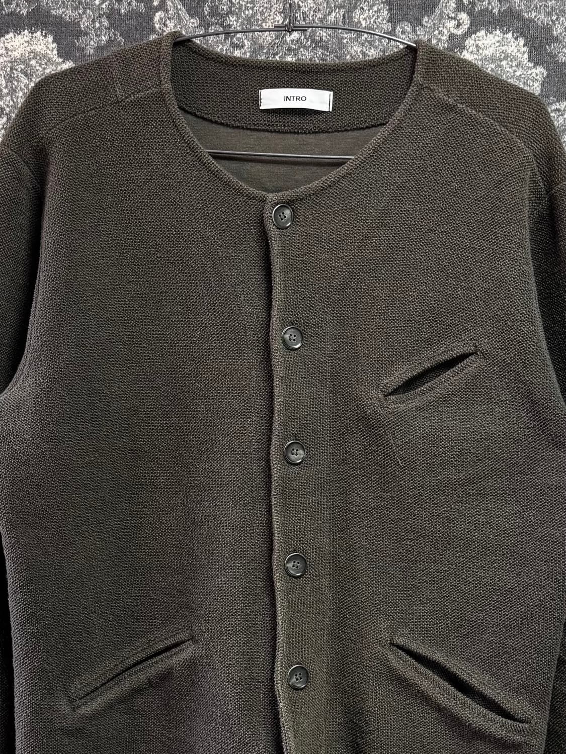 vintage 빈티지 카키 와플 가디건 상품이미지3