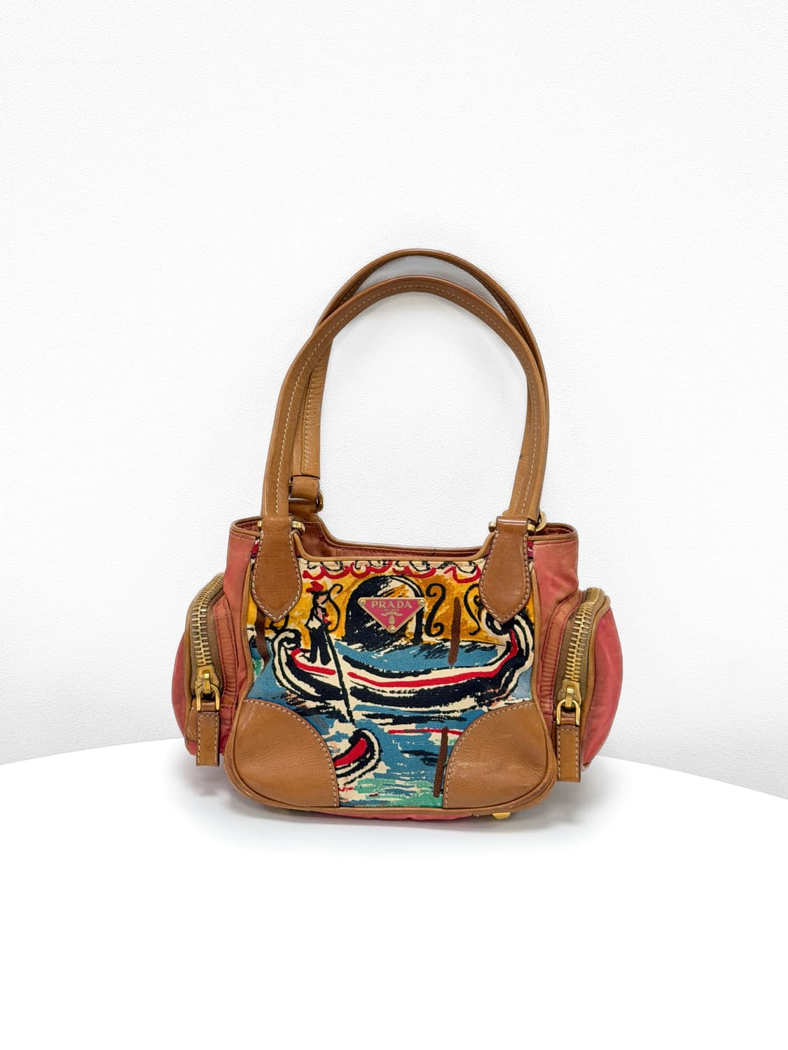 프라다 베네치아 캔버스 & 레더 미니백 상품이미지1