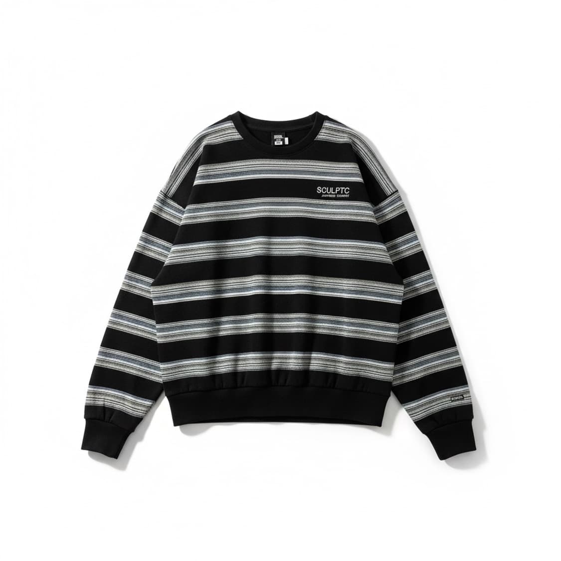 SCULPTOR 스트라이프 맨투맨 티셔츠 XL 상품이미지1