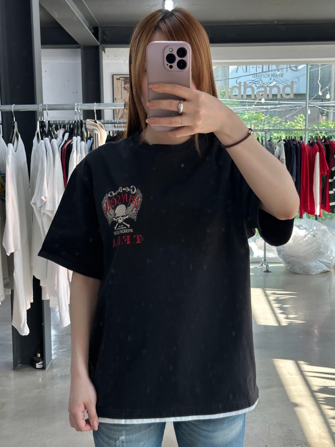 벤슨 x T.F.O.A 스컬 윙 레이어드 반팔티 상품이미지2