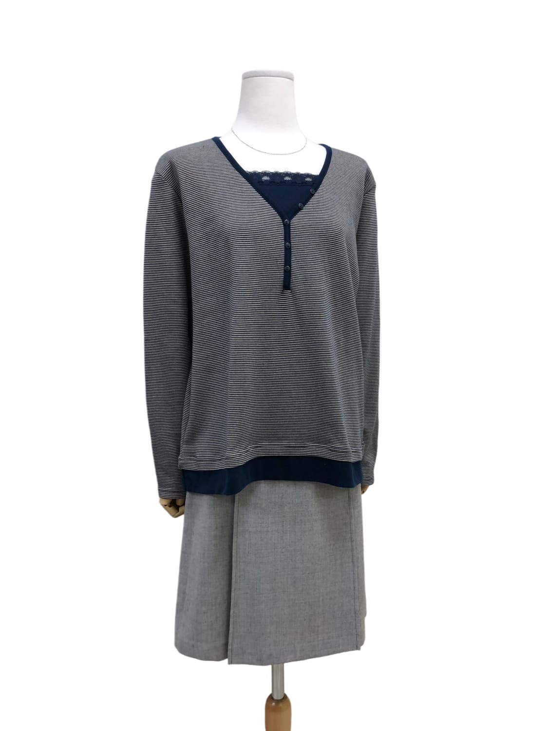 스트라이프 레이어드st 티셔츠 상품이미지3