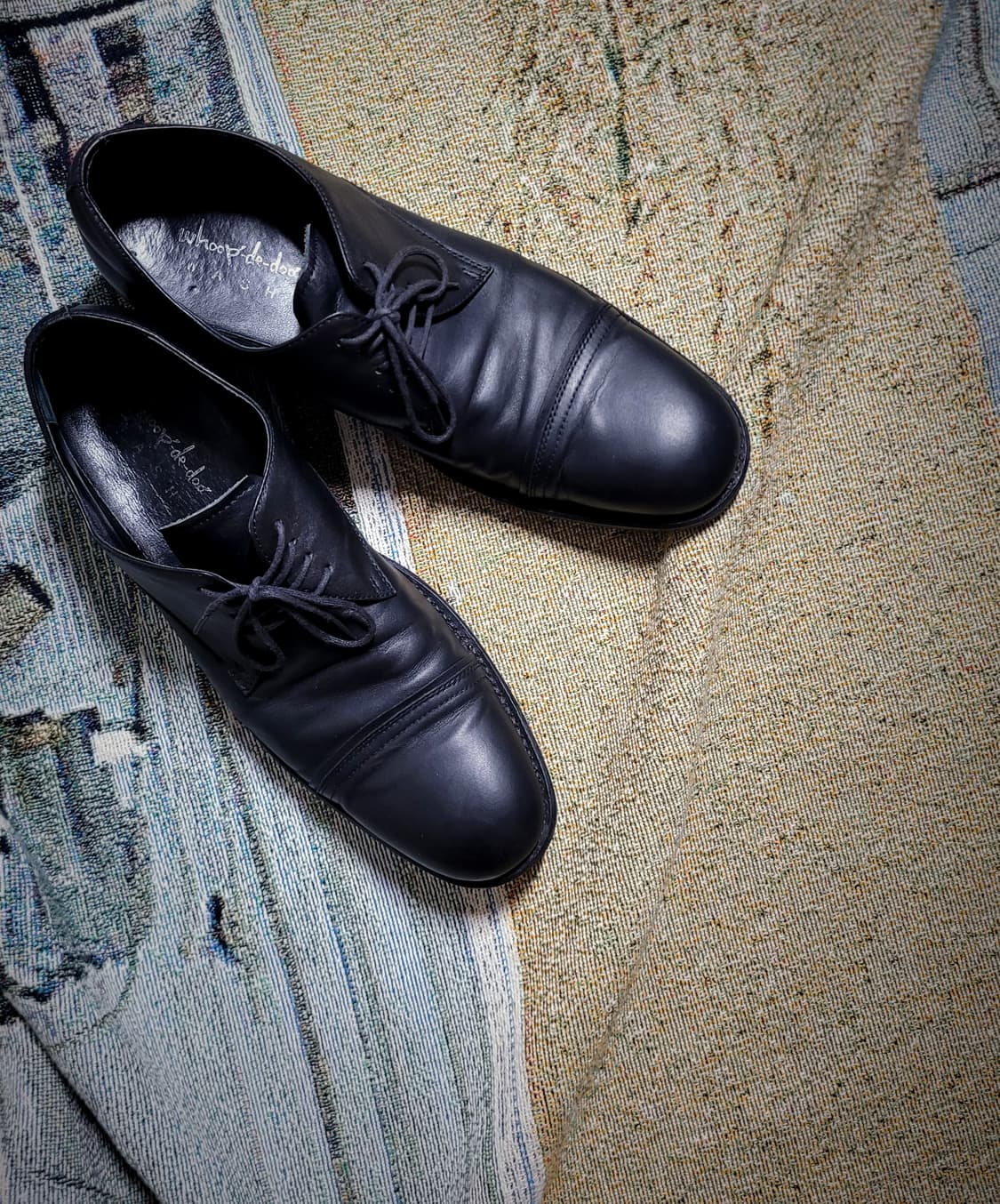 훕데두 블랙 레더 구두 상품이미지1