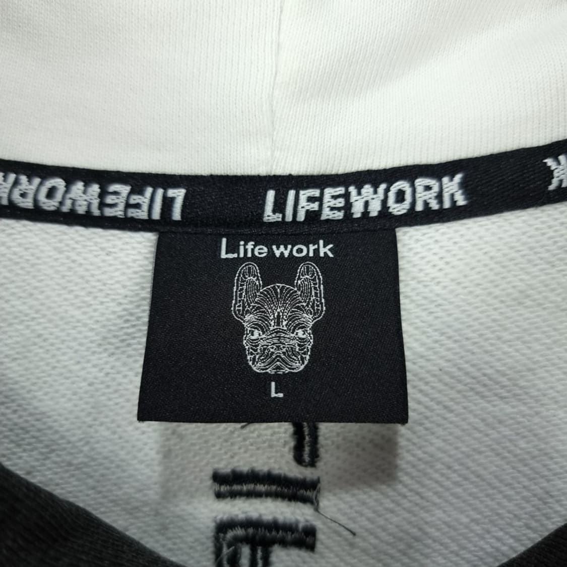 [라이프워크] 다잉 패턴 빅로고 오버핏 후드티 M19825 상품이미지7