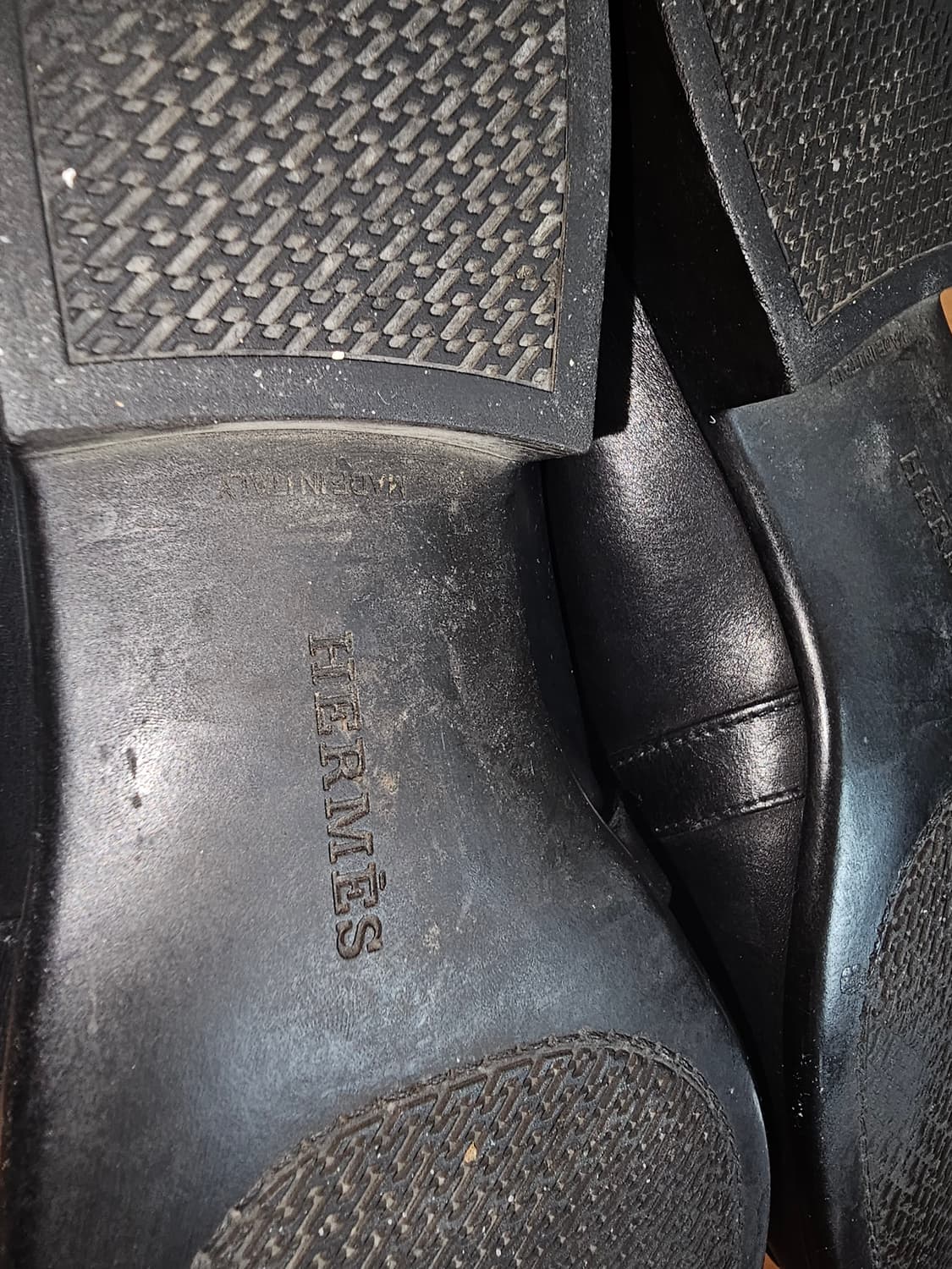 에르메스 블랙 가죽 남성 로퍼 구두 상품이미지7