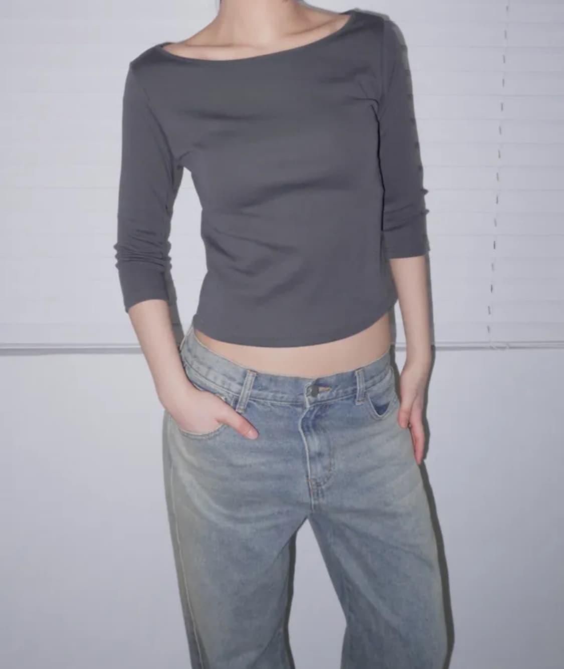 낫띵인커먼 마로 7부 티셔츠 (멜란지) 상품이미지1