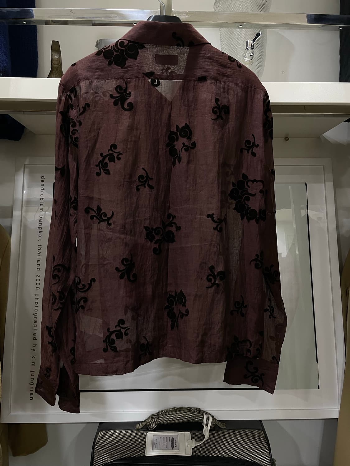 드리스반 노튼/딥버건디 실크혼방 셔츠(55) 상품이미지2