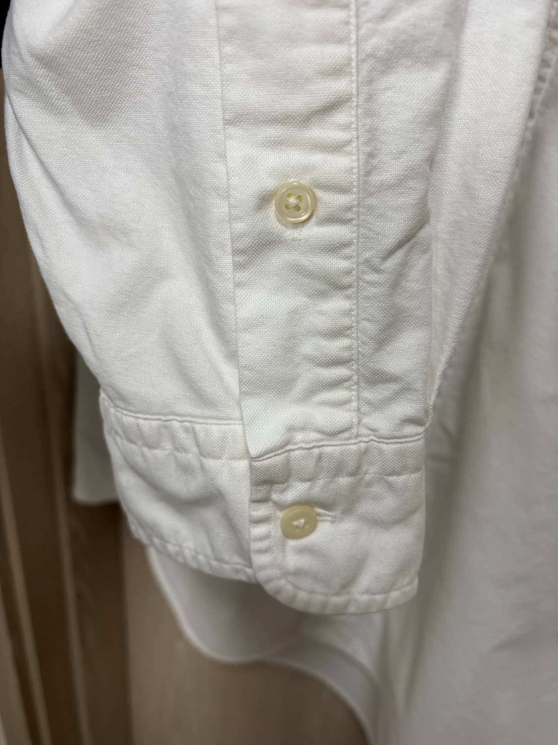 폴로 클래식핏 가먼트다이 옥스포드셔츠L/화이트 상품이미지5