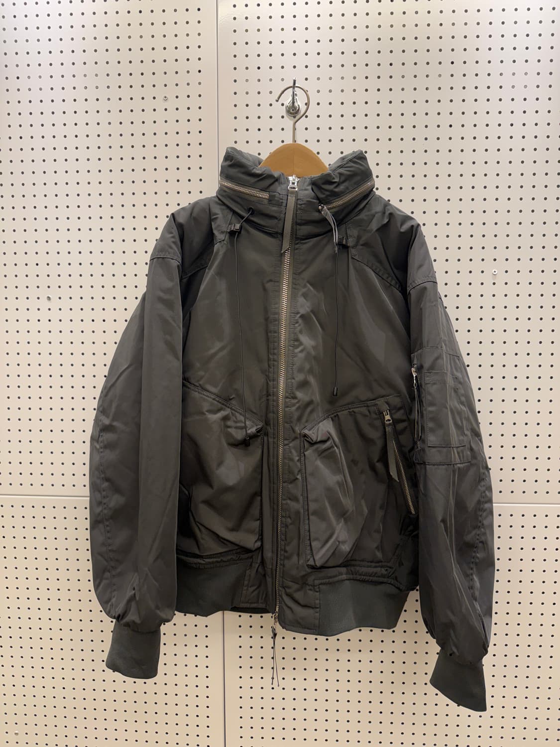 빈티지 MA-1 패딩 블루종 자켓 차콜 U526 상품이미지2