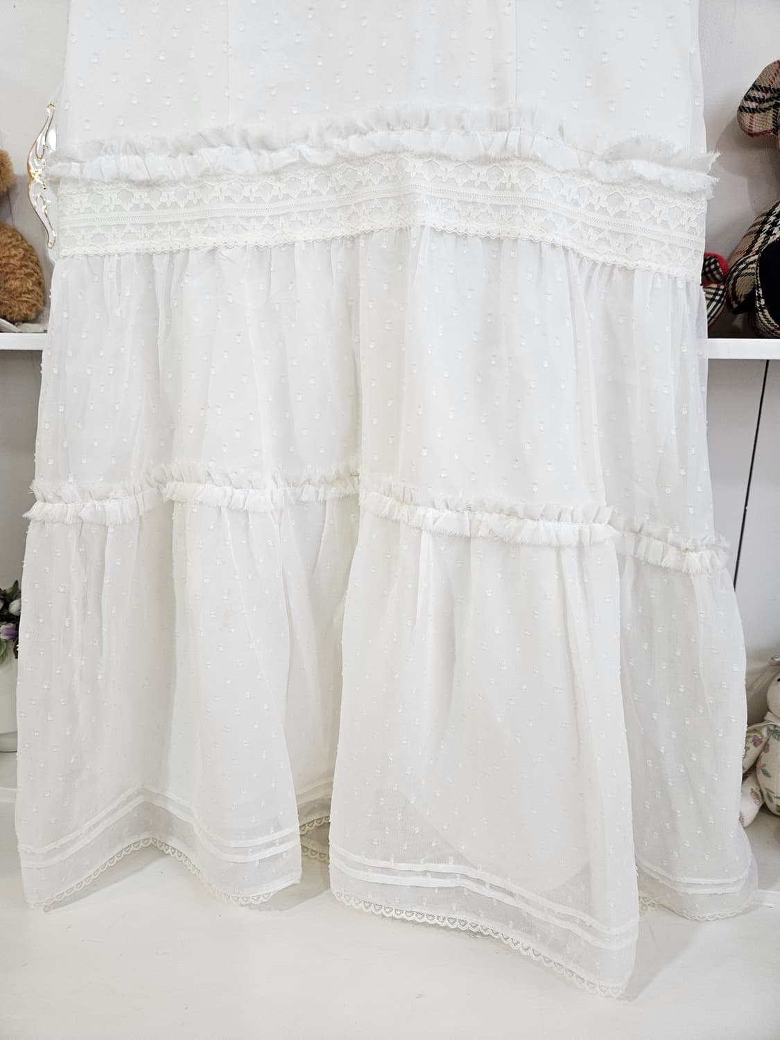 ONKYO 레이스 도트 원피스 상품이미지3