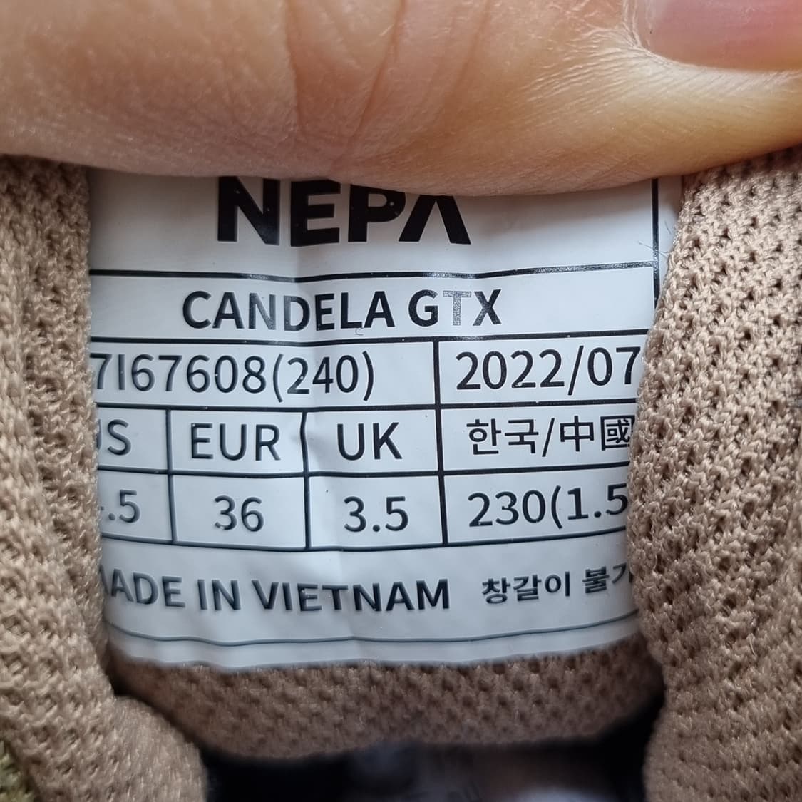 네파 칸델라. 고어텍스 여성등산화230 상품이미지6