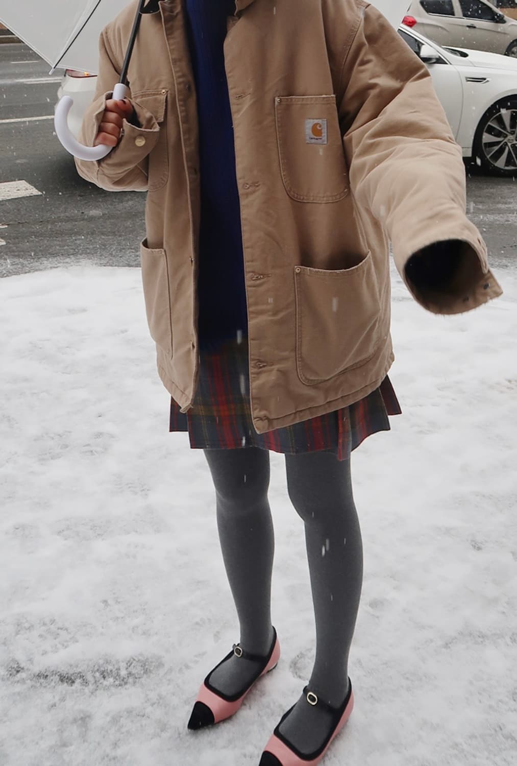 freckle 프레클 체크 플리츠 미디 스커트 상품이미지3