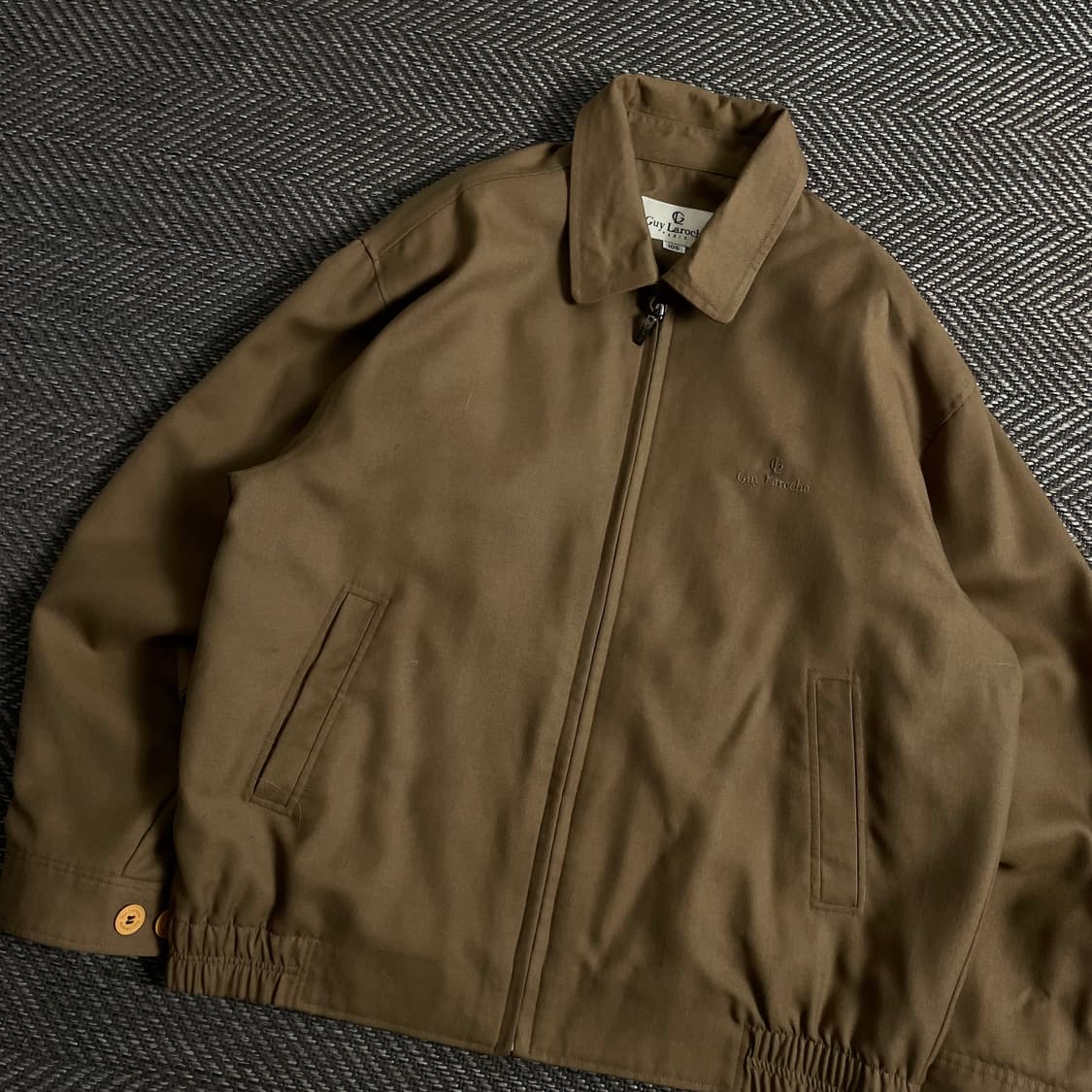 Guy Laroche 빈티지 헤링턴 브라운 블루종 자켓 y 3857 상품이미지1