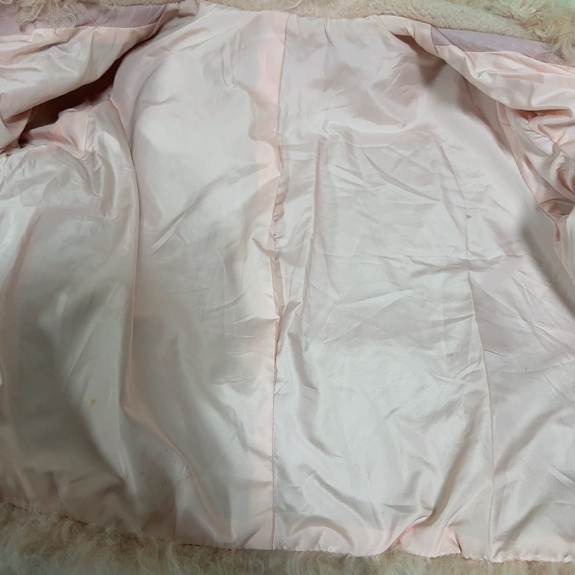 빈티지 연한 핑크 토스카나+메리노 양털 양가죽 무스탕 상품이미지6