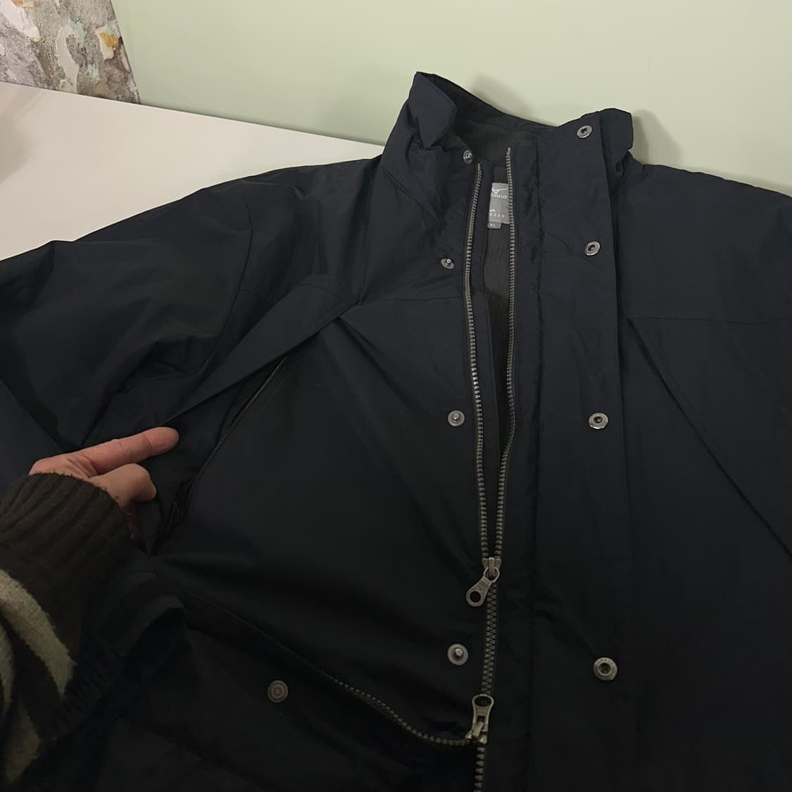 XL 미즈노 아웃도어 블랙 나일론점퍼 상품이미지4