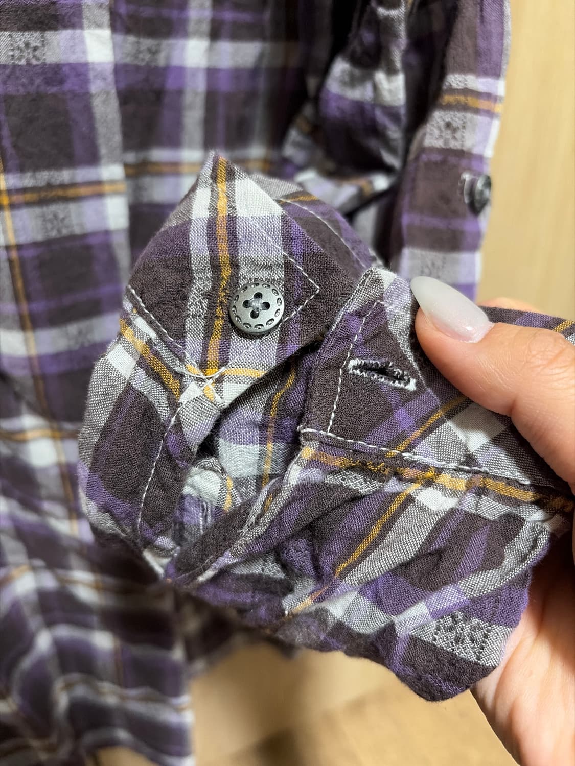 모리걸 레이어드 체크블라우스 셔츠 상품이미지3