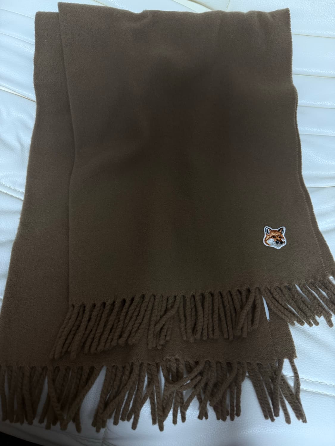 메종 키츠네 울 목도리 베이지 스카프 상품이미지2