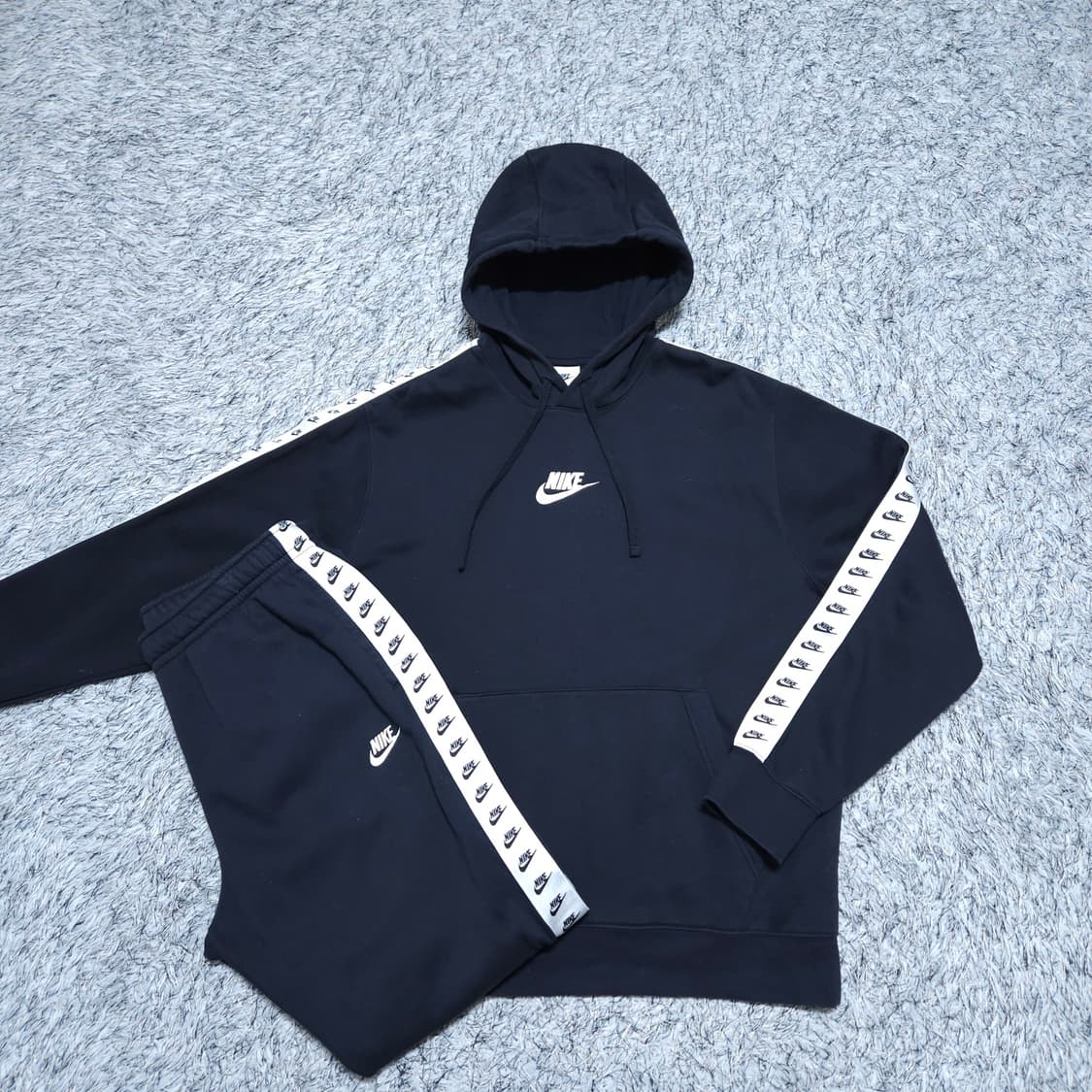 나이키) L 남자 에센셜 기모후드+스웨트팬츠 세트 / 왕눈이샵 상품이미지1