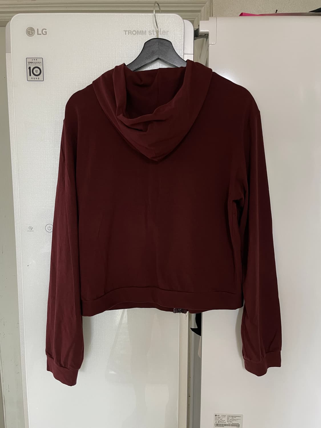 라운지 후드집업 버건디 2size 상품이미지3
