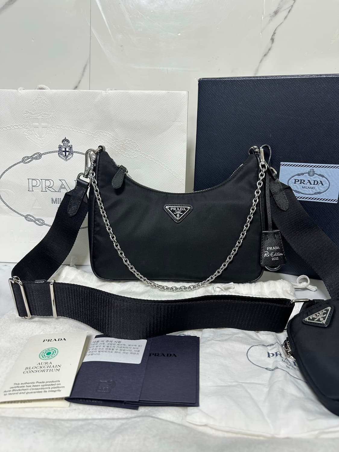 [SA급 정품] 프라다 리나일론 체인 호보백 상품이미지7