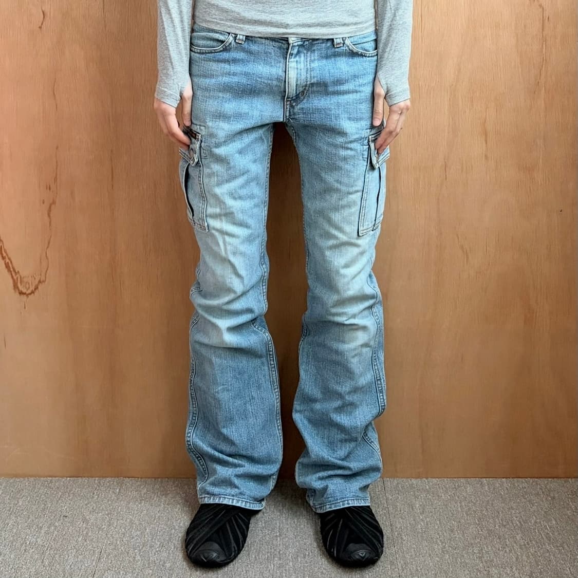 히스테릭글래머 데님 플레어 카고 팬츠 상품이미지1