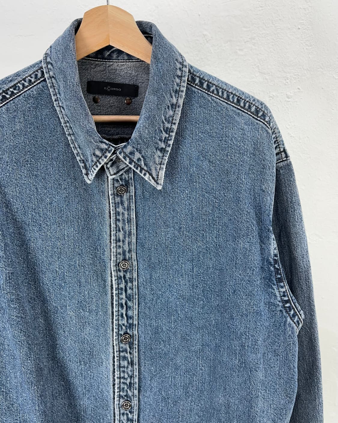 일꼬르소 웨스턴 스톤 워싱 데님 셔츠 자켓 상품이미지3