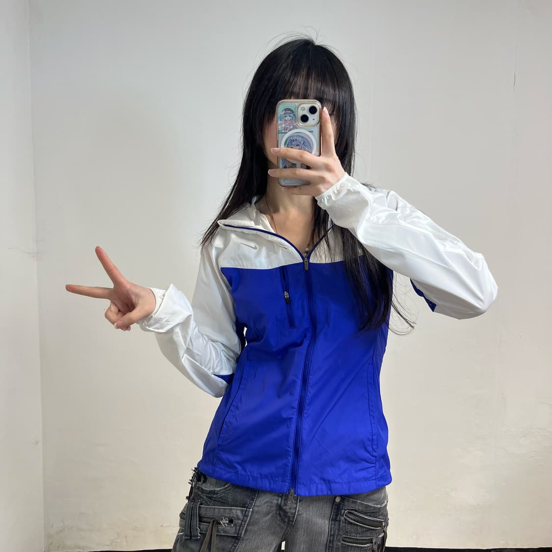 Nike blue running windbreaker 상품이미지2