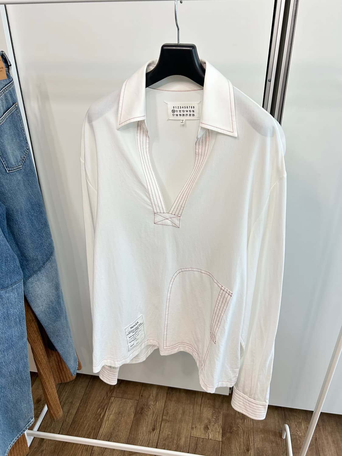 마르지엘라 REPLICA 1950's 파리 크레페 포켓 셔츠 상품이미지3