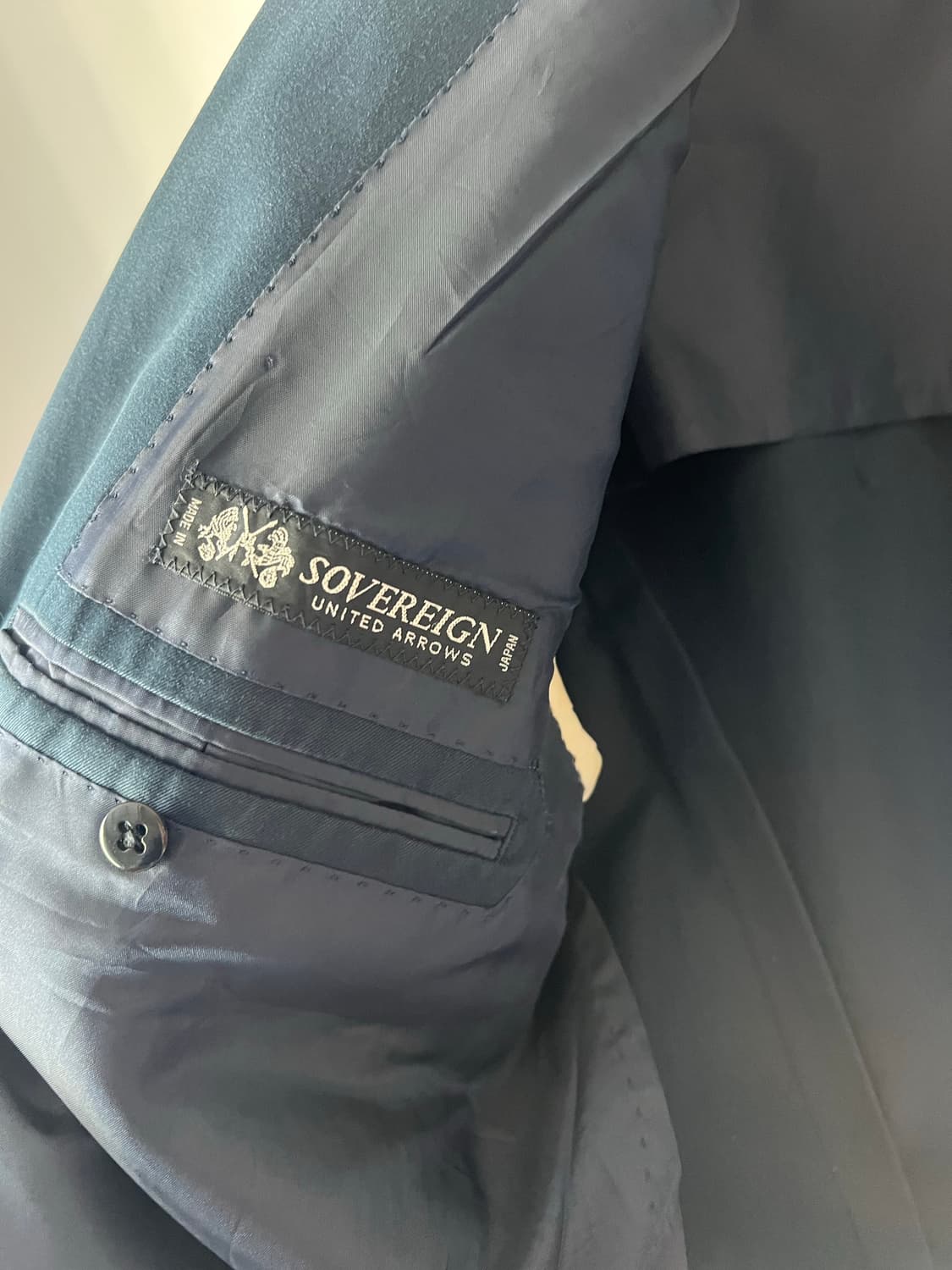 유나이티드 애로우즈 소버린 네이비 워시드 코튼 자켓 상품이미지3