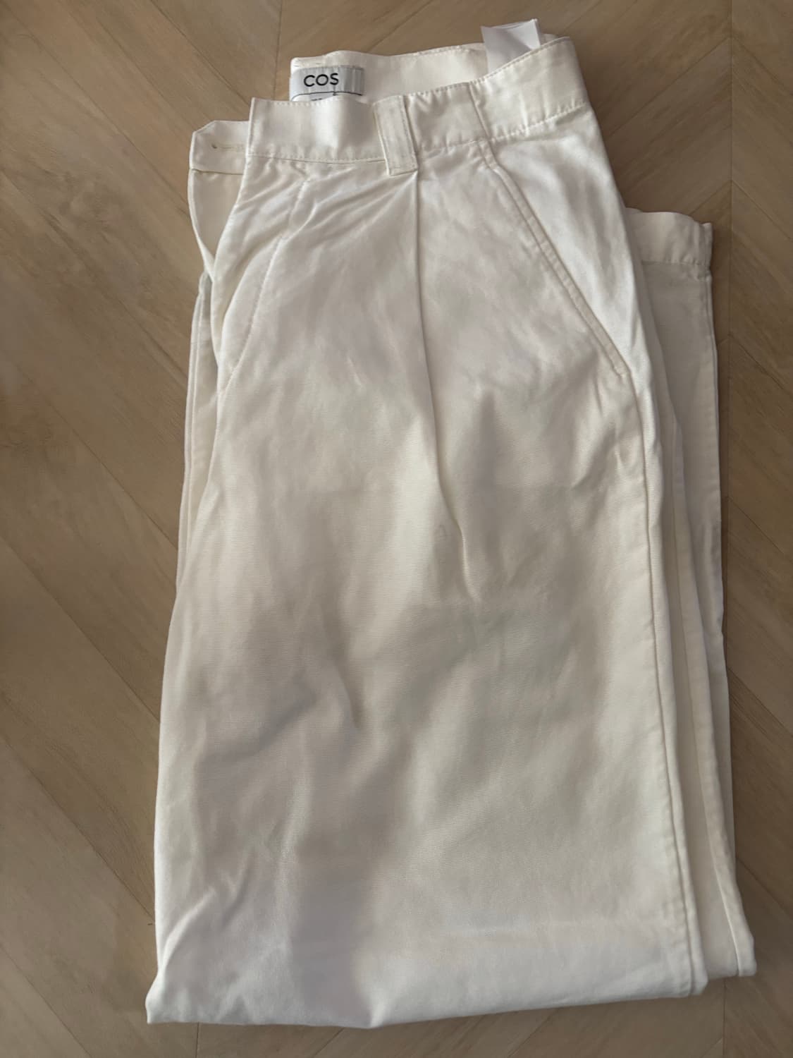 코스 코튼팬츠 화이트 상품이미지2