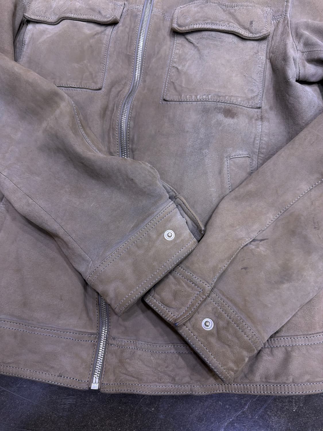 스트라블러 바이 앤드지 스탠 카라 양가죽 포켓 레더자켓 95 상품이미지6