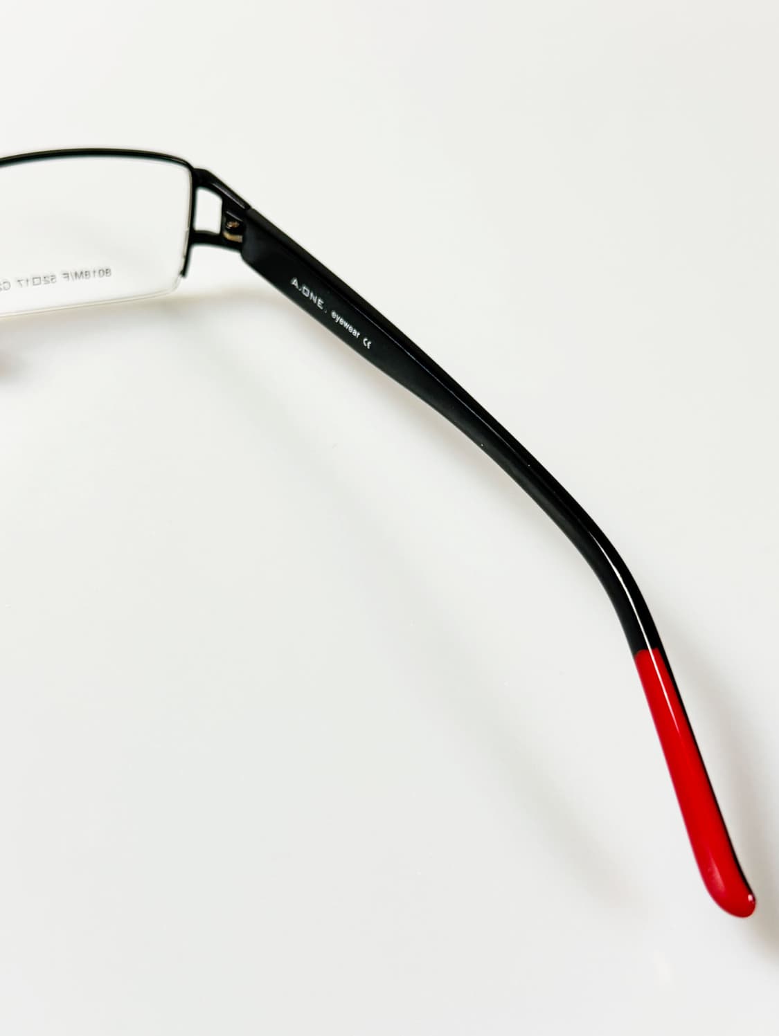 A.ONE 블랙 메탈 반무테 스퀘어 프레임 빈티지 안경 상품이미지6