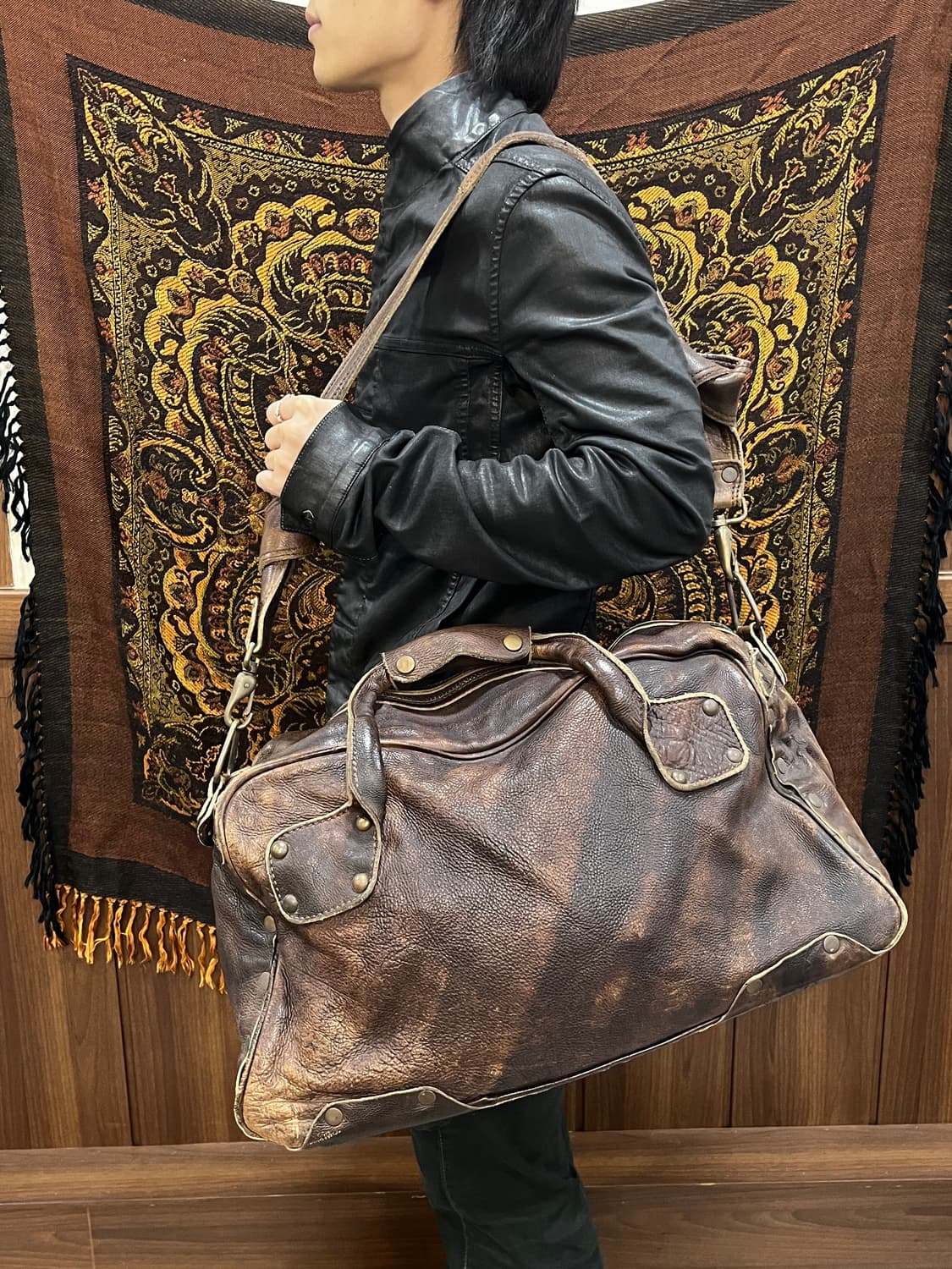 디젤 카우레더 트레블백 가방 상품이미지2