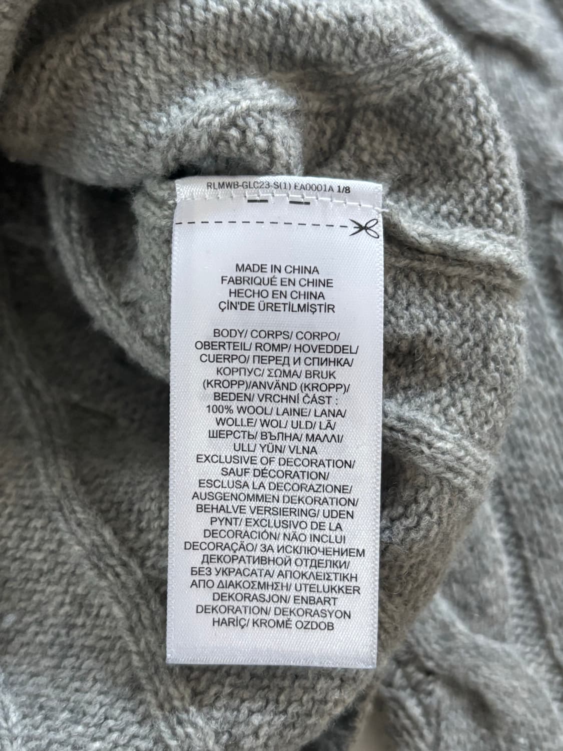 Polo 폴로 랄프로렌 신형 큐알 그레이 케이블 니트 상품이미지7