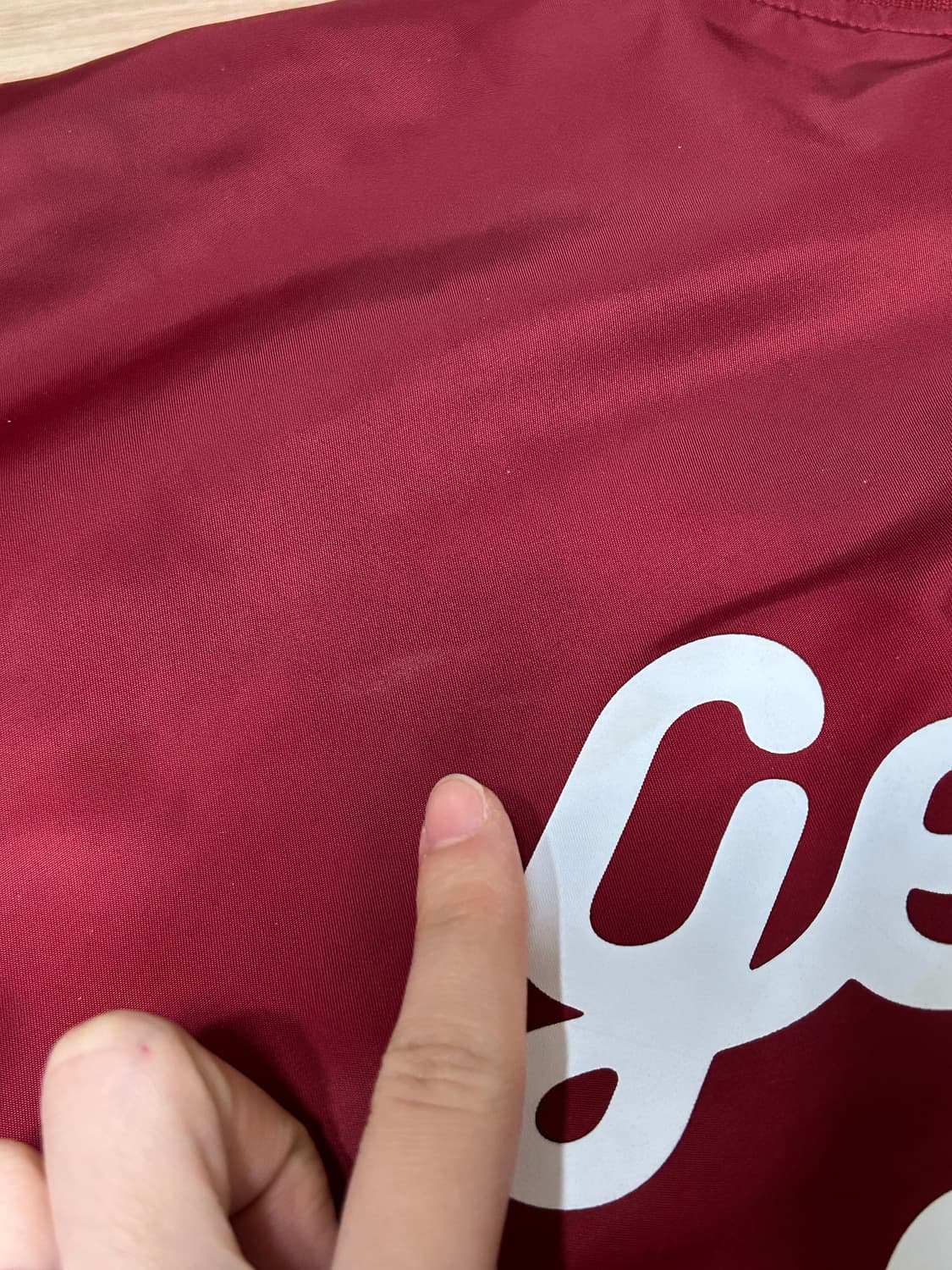 휴먼메이드 나일론 스타디움 자켓 버건디 S 상품이미지8