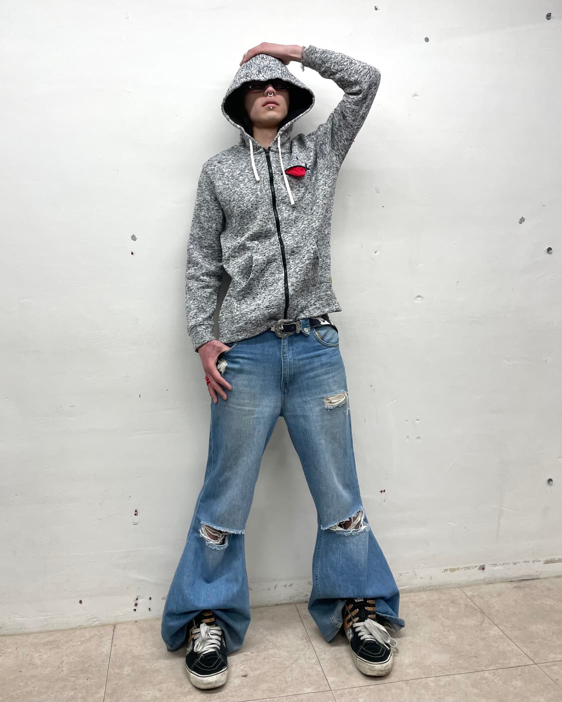  Merong Melange Gray Hooded Zip-Up  상품이미지8