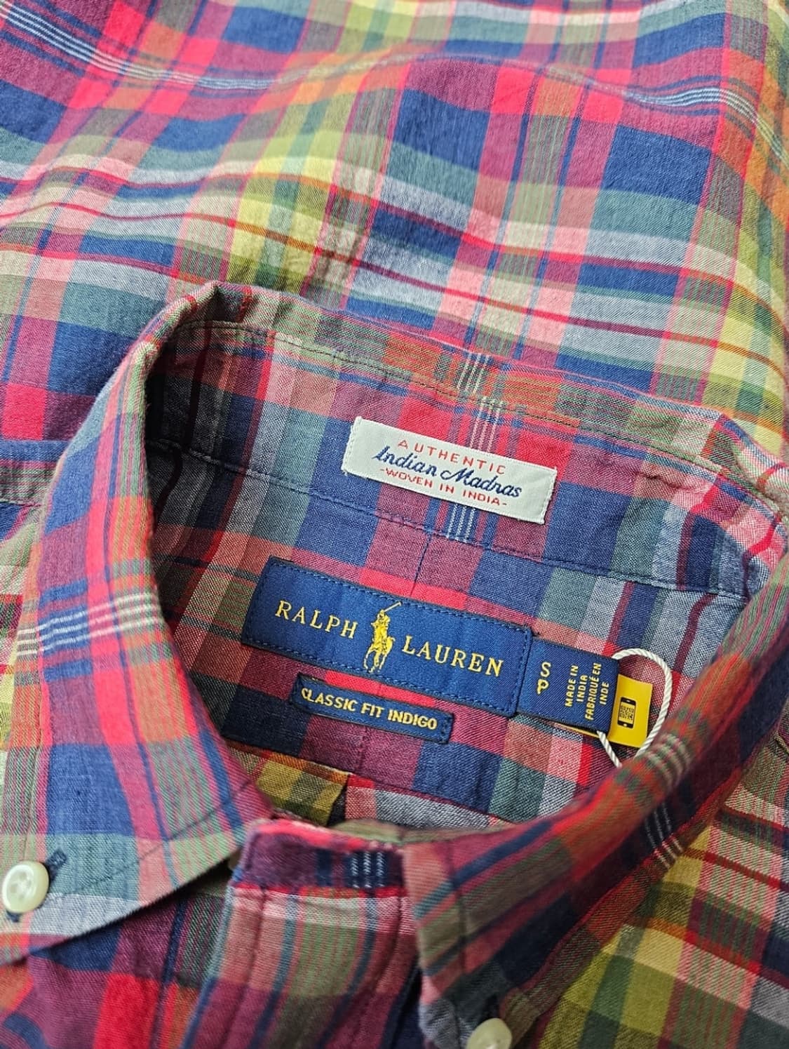 폴로 랄프로렌 신형 마드라스 체크셔츠 QR S 상품이미지6
