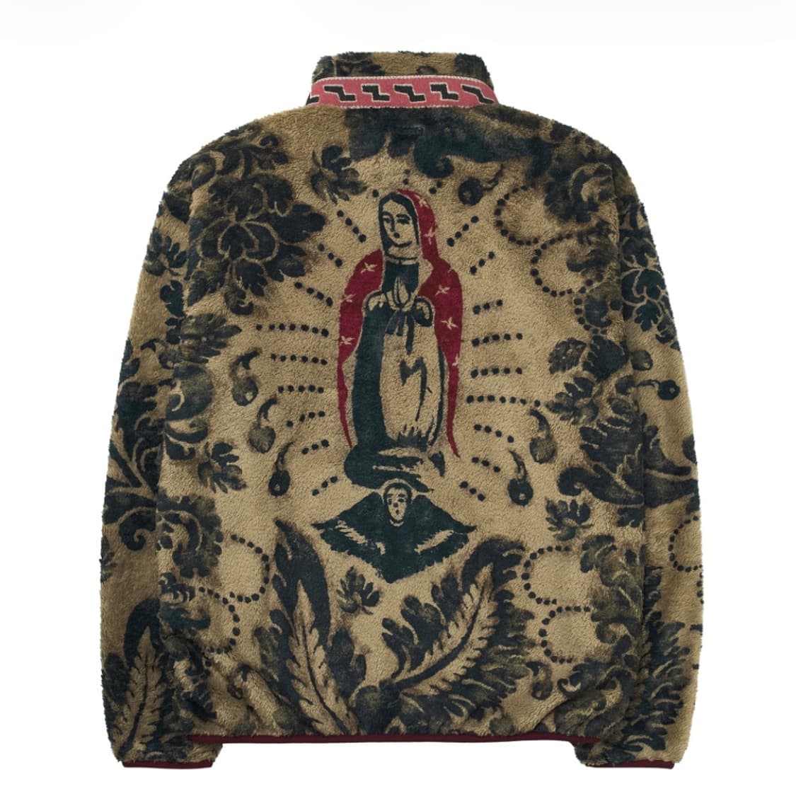 캐피탈 다마스크 패턴 마리아 플리스 집 블루종 베이지 상품이미지1