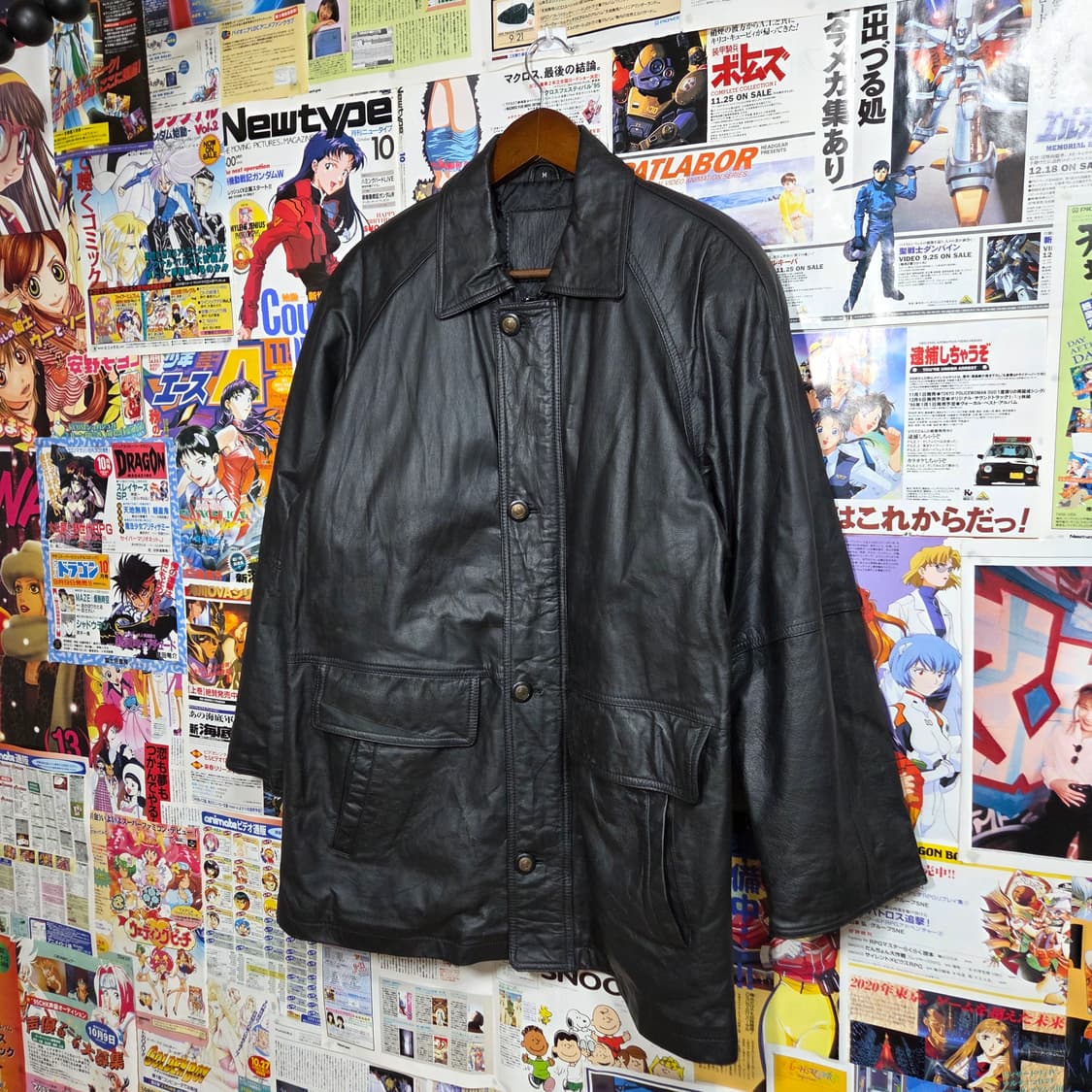 JPN 소가죽 누빔 미디 코트 자켓 상품이미지2