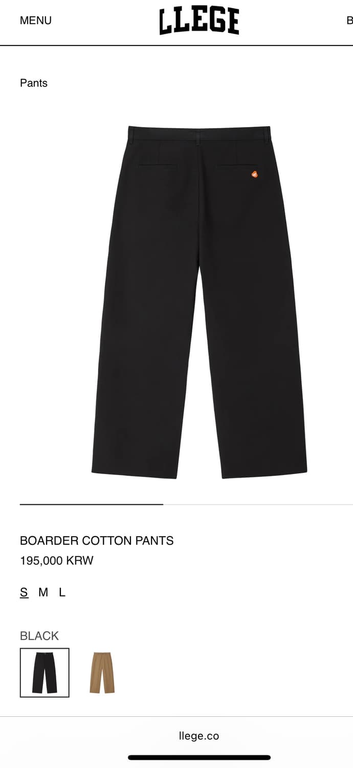 LLEGE 코튼팬츠 s사이즈 상품이미지2