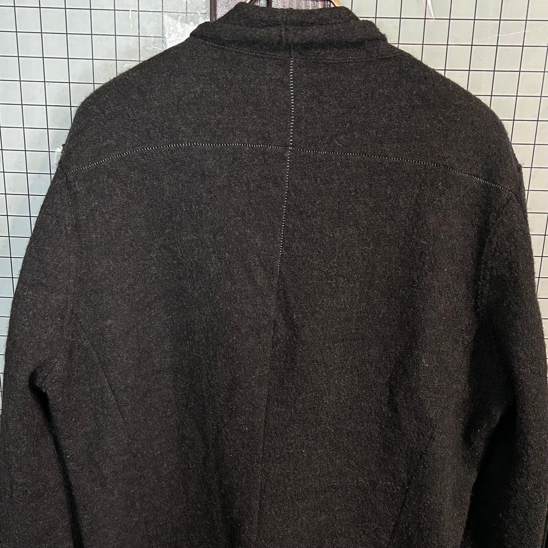 The viridi anne 축융 울 숄 카라 가디건 상품이미지1