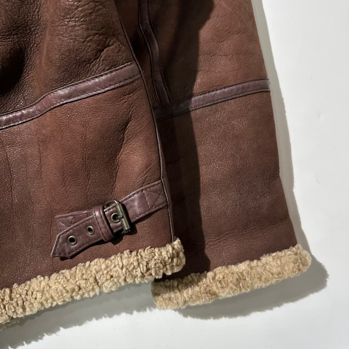 노티카 램스킨 시어링 B-3 무스탕 봄버 자켓 상품이미지9