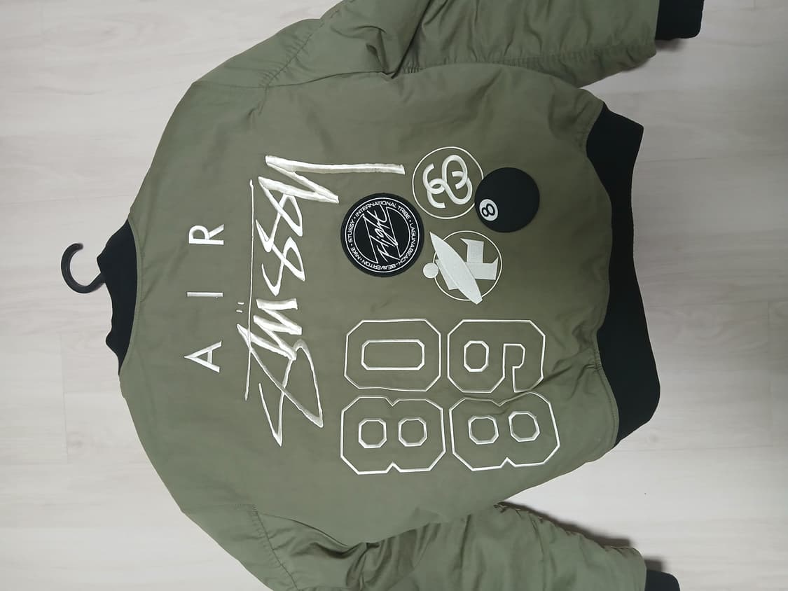 나이키X스투시 리버시블 봄버 자켓 올리브 상품이미지4