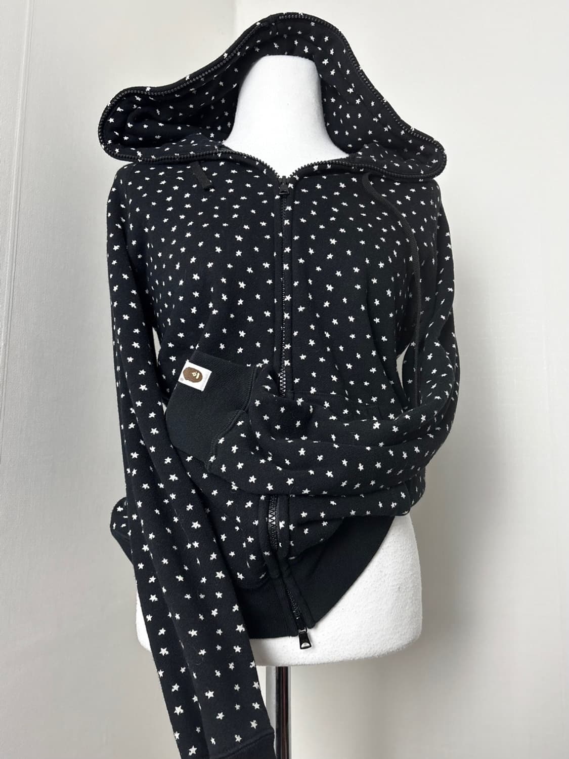 베이프 스타 블랙 후드집업 상품이미지1